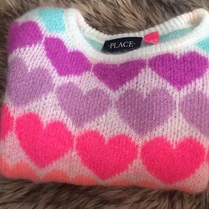 Colorful heart sweater